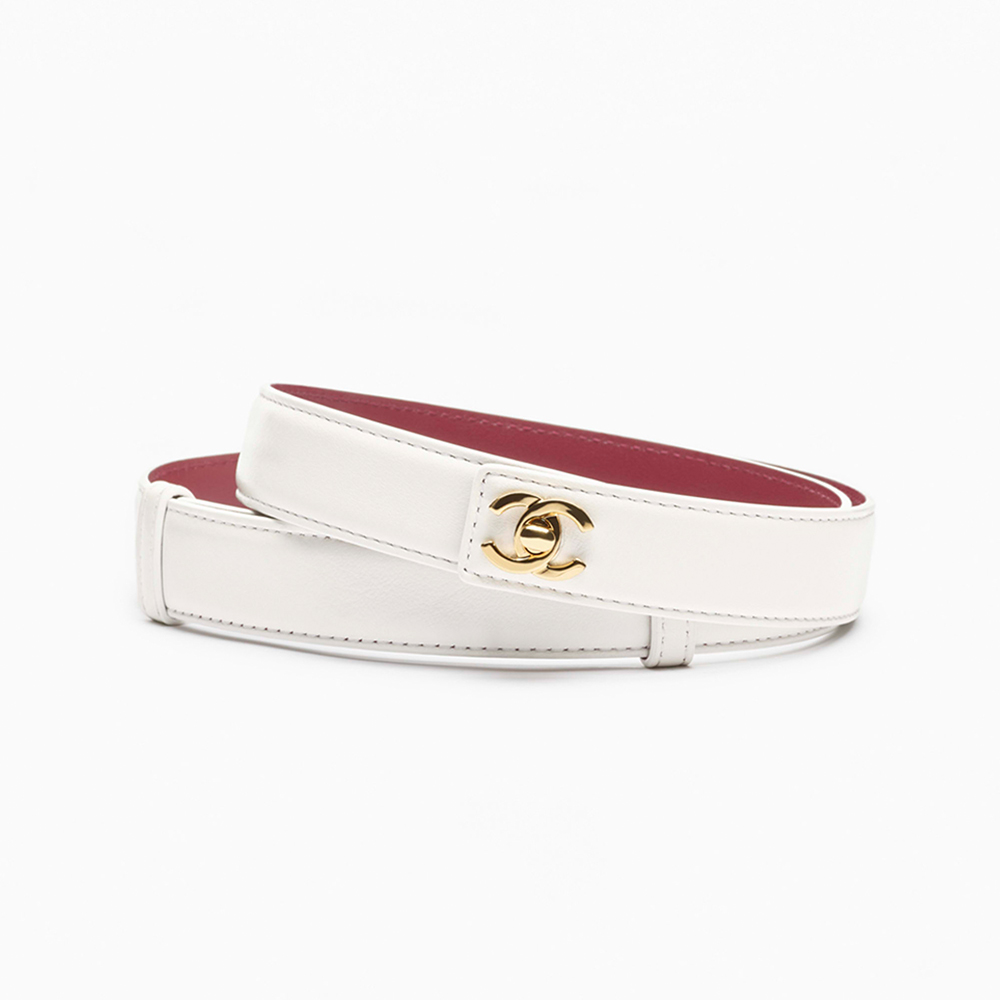 Chanel khaki Belt CHANEL Leather Belt Crocodile Embossed Calfskin Metal Khaki Gold #394377 View 2 | Nigo Office
