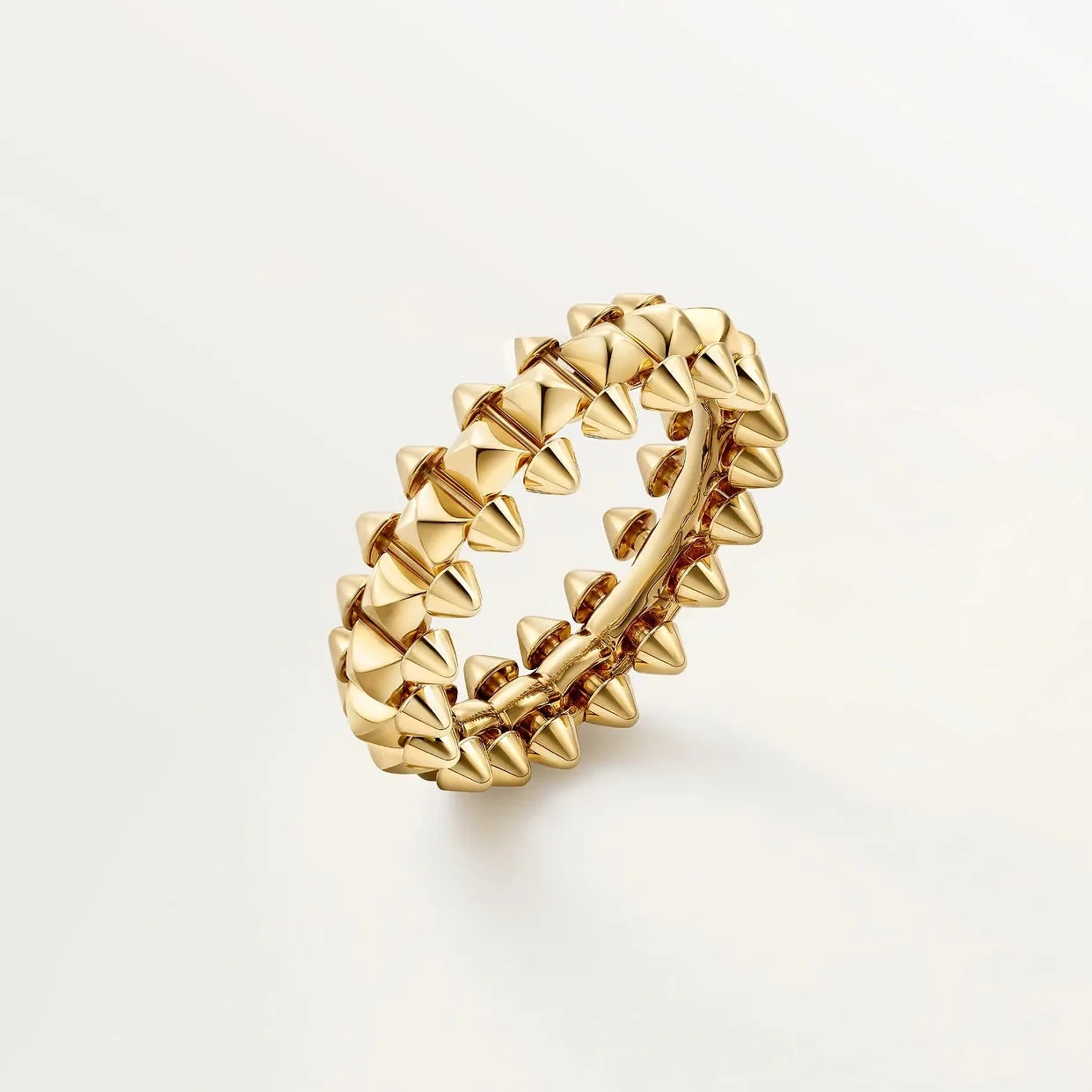 Carty Bullet Ring, Yellow Gold, Single Row