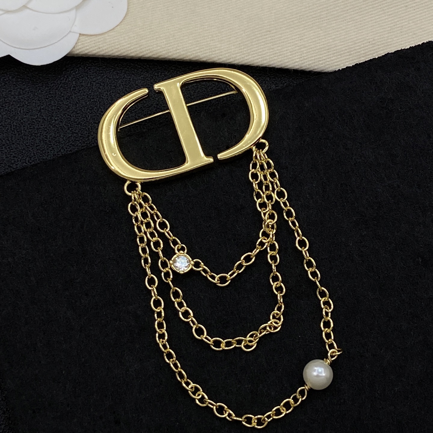 [TOP] Christian Dior Brooch - Gold - 711 Luxury