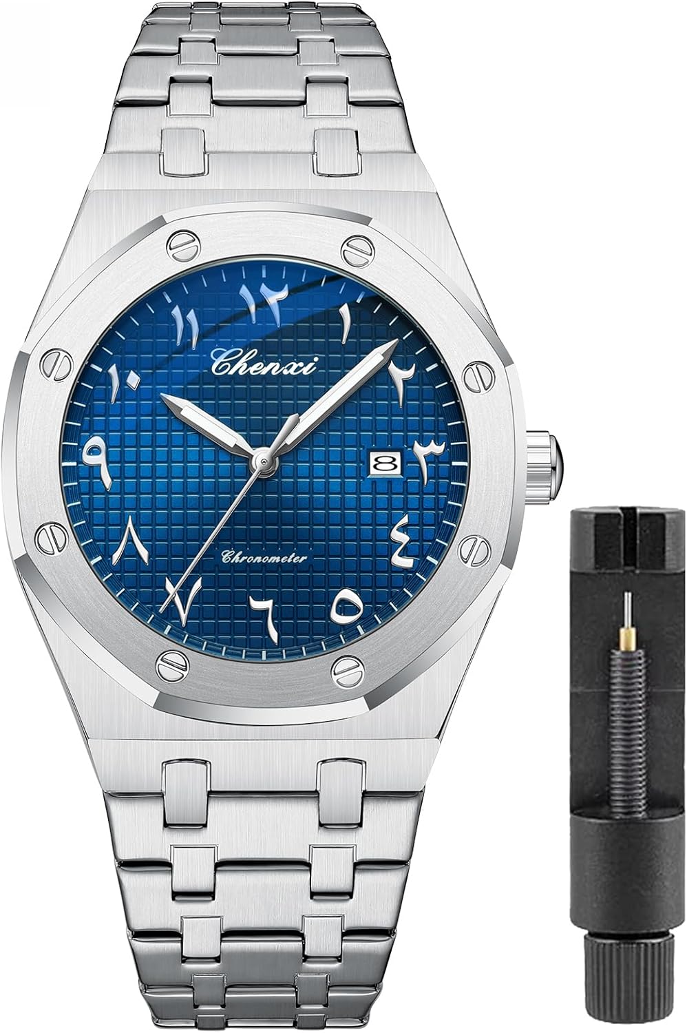 Gosasa Luxury Men's Watch Chronography Business Quartz Watch for Men Calendar Luminous Fashion Male Wristwatch Waterproof Stainless Steel Strap