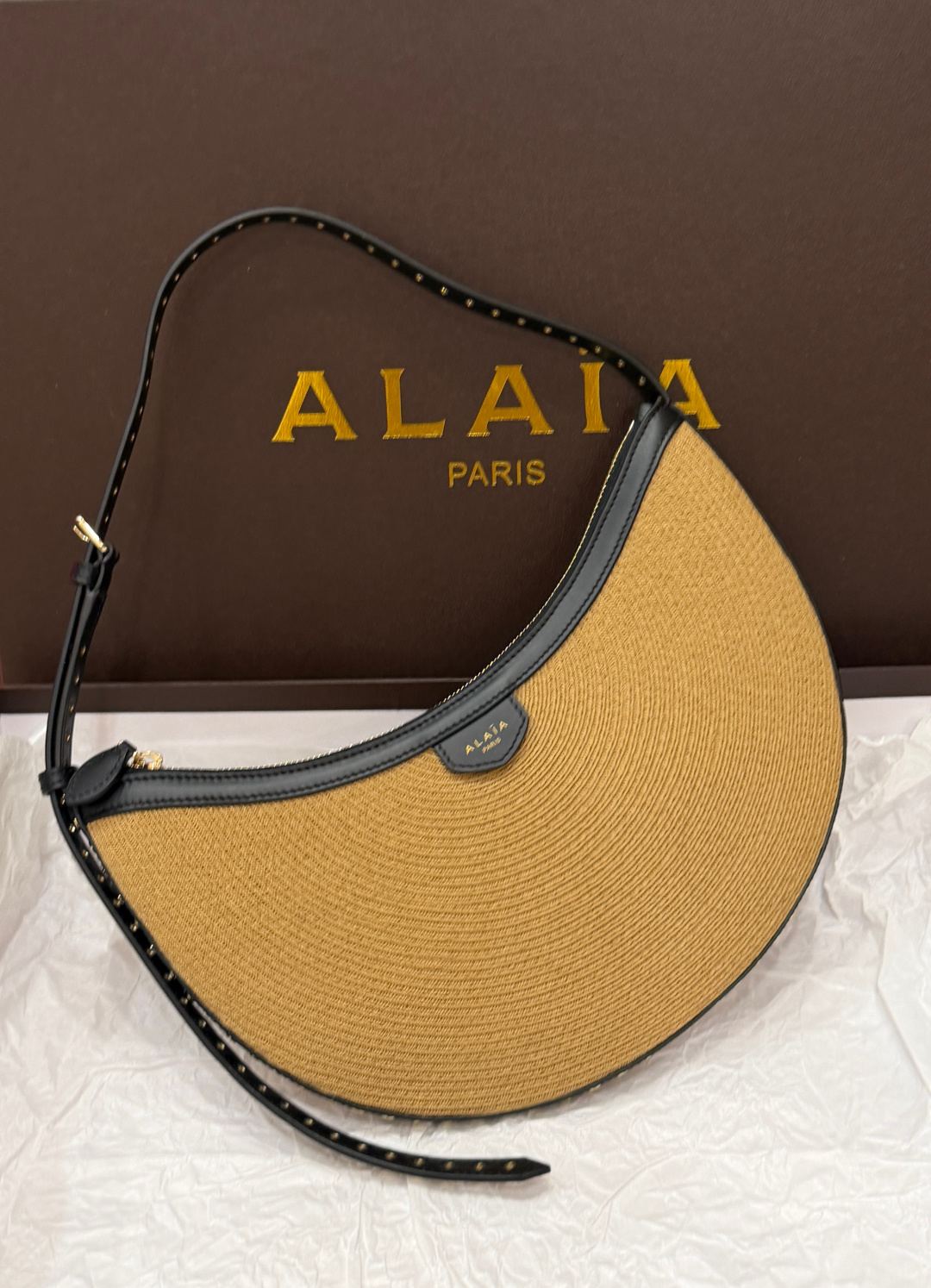 [TOP] ALAIA Straw Bag  - Khaki - 711 Luxury