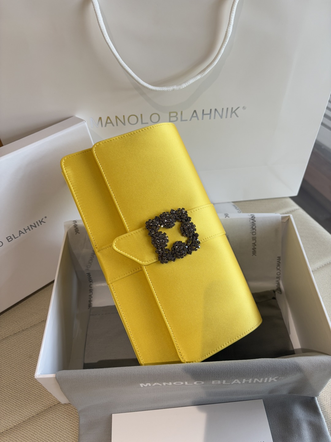 [TOP] MANOLO BLAHNIK Bag 12x24x6cm - Yellow - 711 Luxury