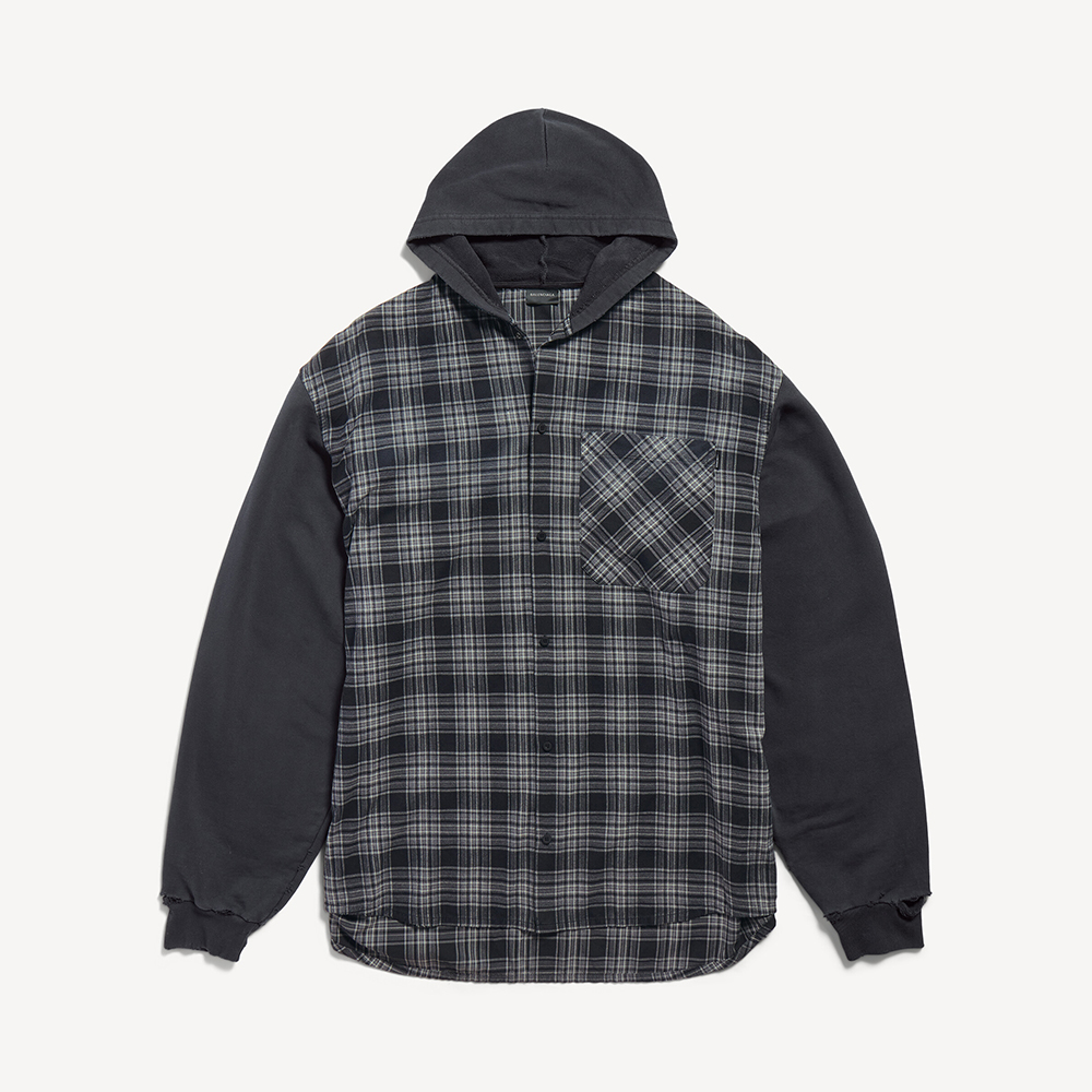 Balenciaga Hooded Hybrid Shirt Pantaloni Hybrid Large Fit #380530