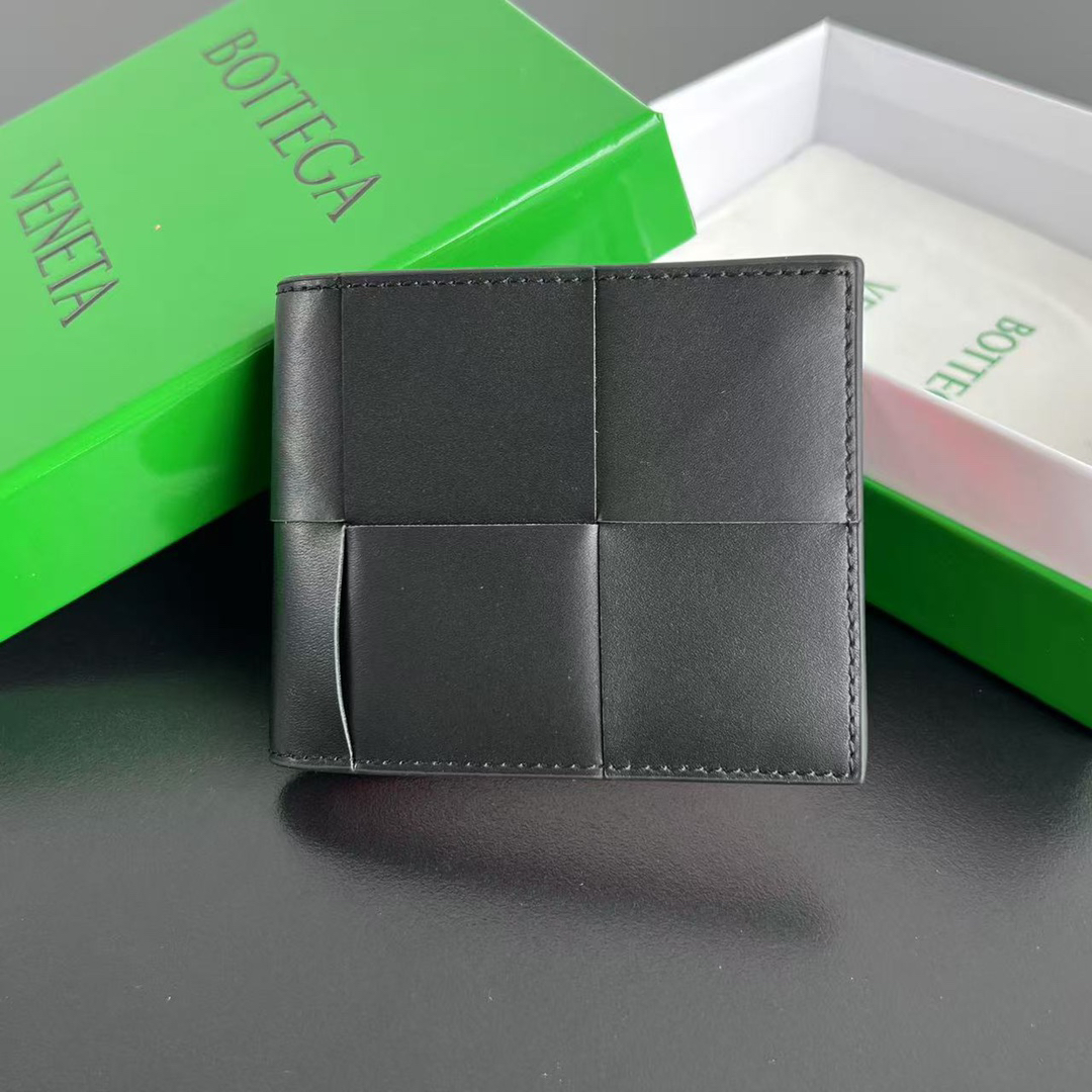 [TOP] Bottega Veneta BV Wallet 11·5x9·5 cm - Black - 711 Luxury