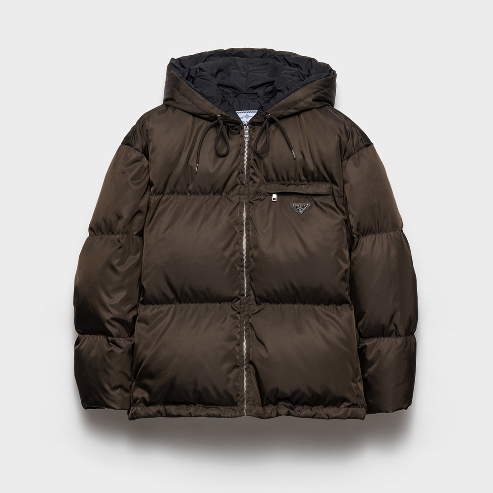 Prada brown Clothing PRADA Top-quality Version Cocoa Brown Re-nylon Down Jacket #378159 | Nigo Office