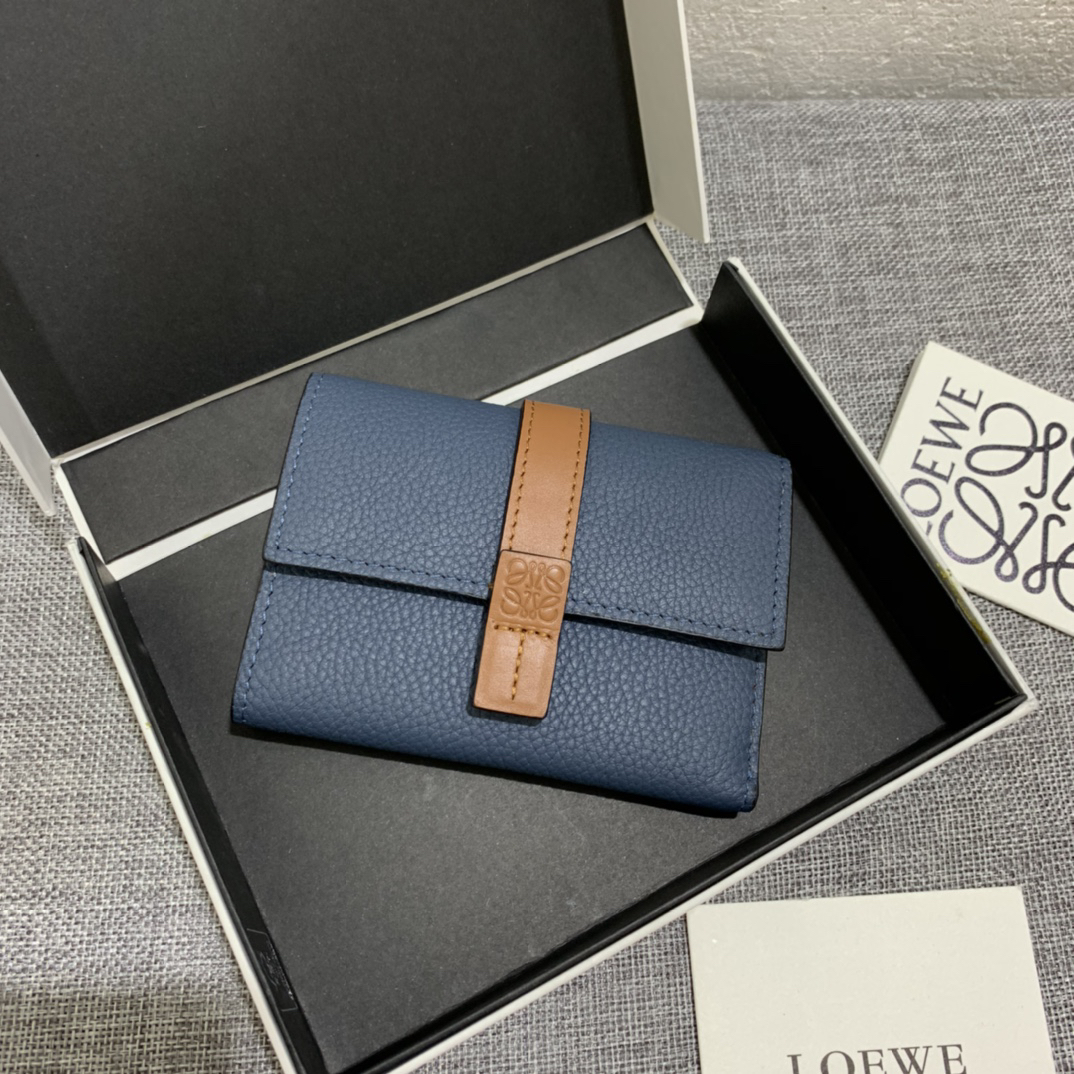 [TOP] LOEWE Wallet 12*8.5cm - Blue - 711 Luxury