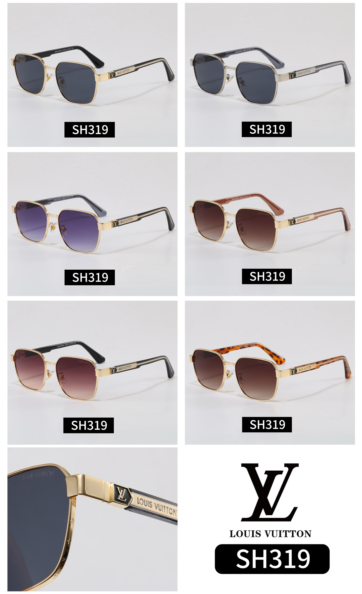 [TOP] Louis Vuitton LV Sunglasses - 6 Colors - 711 Luxury