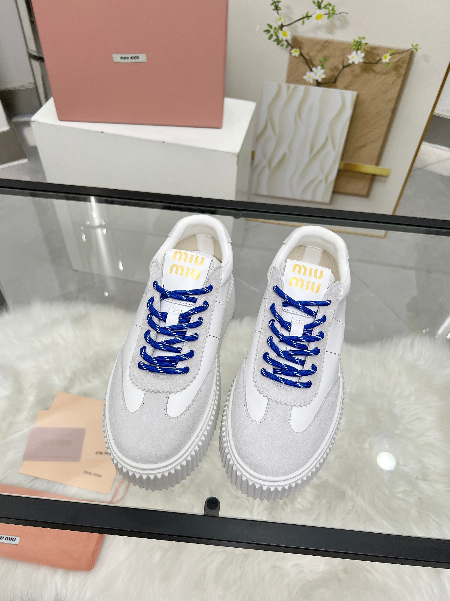 [TOP] Miu Miu Casual Shoes - Gray - 711 Luxury