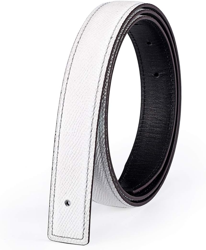 Vatee's Women's Reversible Real Leather Replacement Belt Strap without Buckle 1/25mm Wide