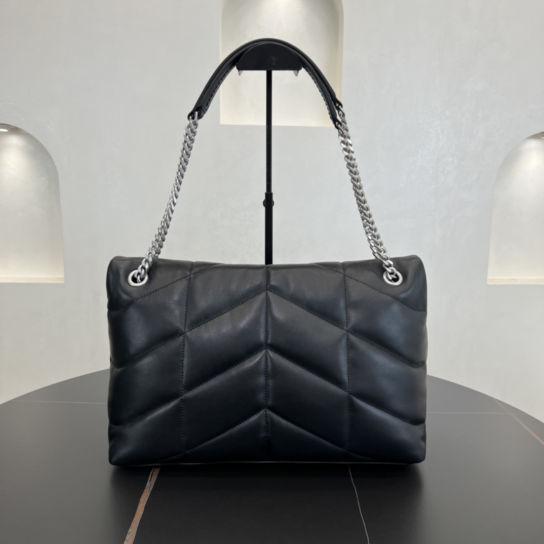 [TOP] Yves Saint Laurent YSL LouLou Bag 35x23x13.5cm - Black with SHW