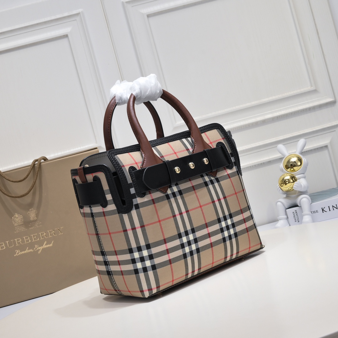 [TOP] BURBERRY The Belt Tote Bag Canvas 35x14.5x27.5cm - Khaki - 711 Luxury