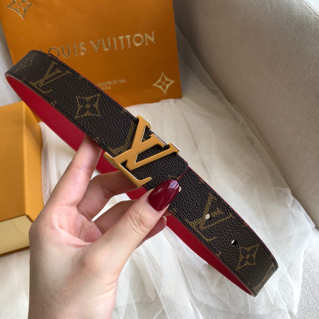 [TOP] Louis Vuitton LV Belt 3 cm - Brown - 711 Luxury