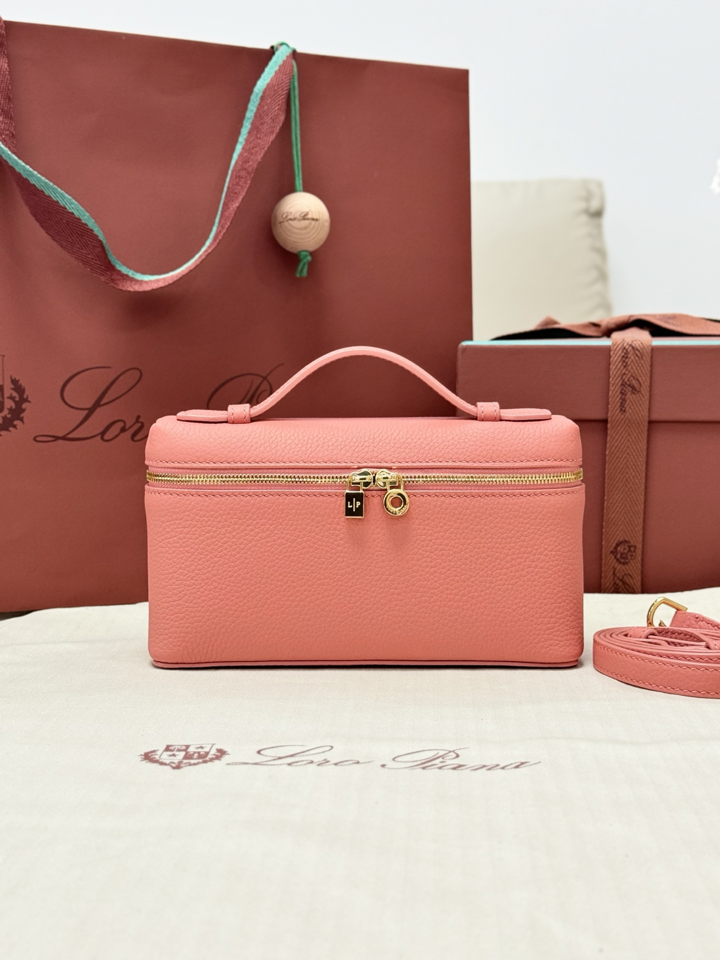 [TOP] Loro Piana Extra Poet L19 Bag 19 x 11 x 6.5 cm - Pink - 711 Luxury