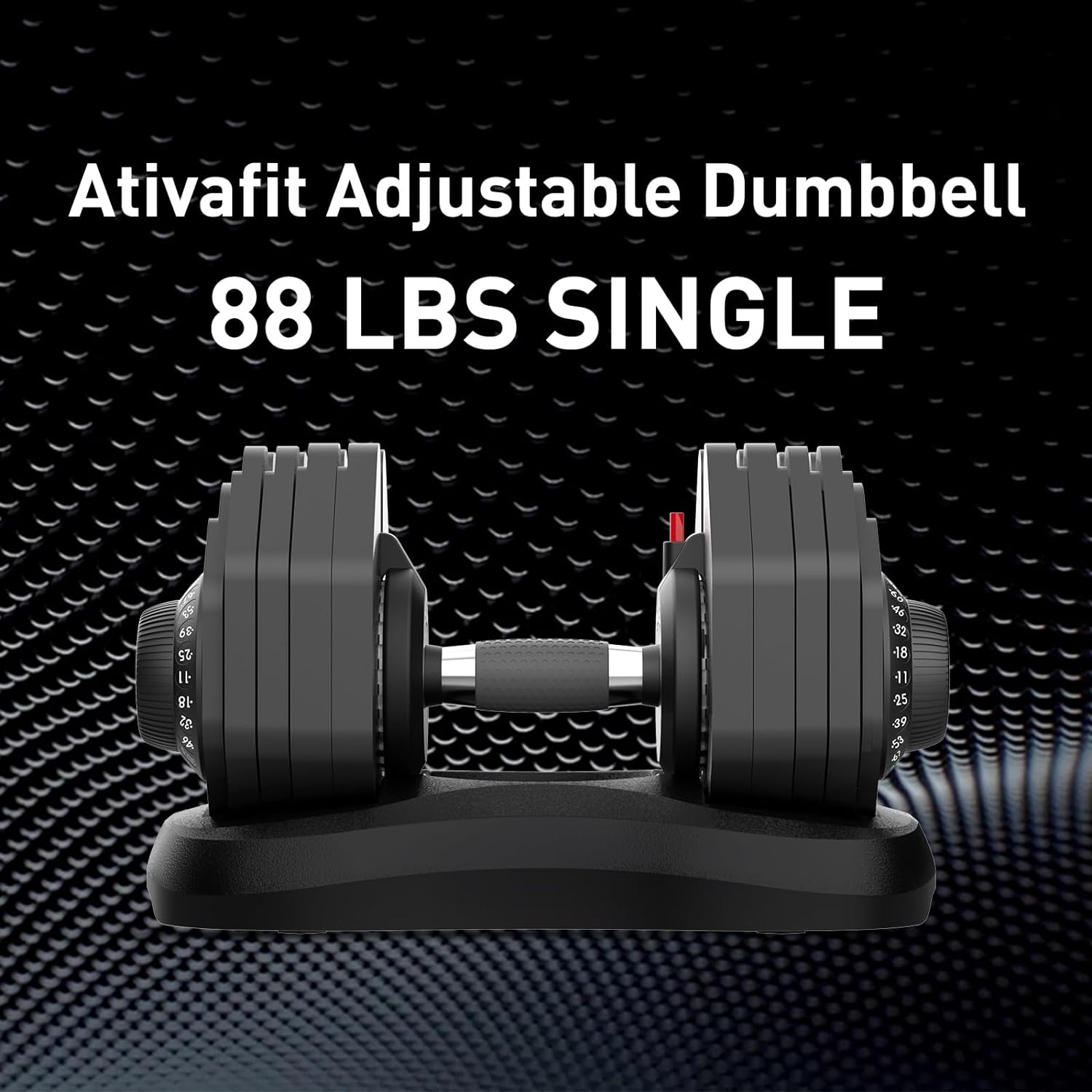 ATIVAFIT Adjustable Dumbbell Set 88 LBS Pair Dumbbell Free Weights Dumbbell Multiweight Options for Men Women Full Body Workout Fitness Home Gym