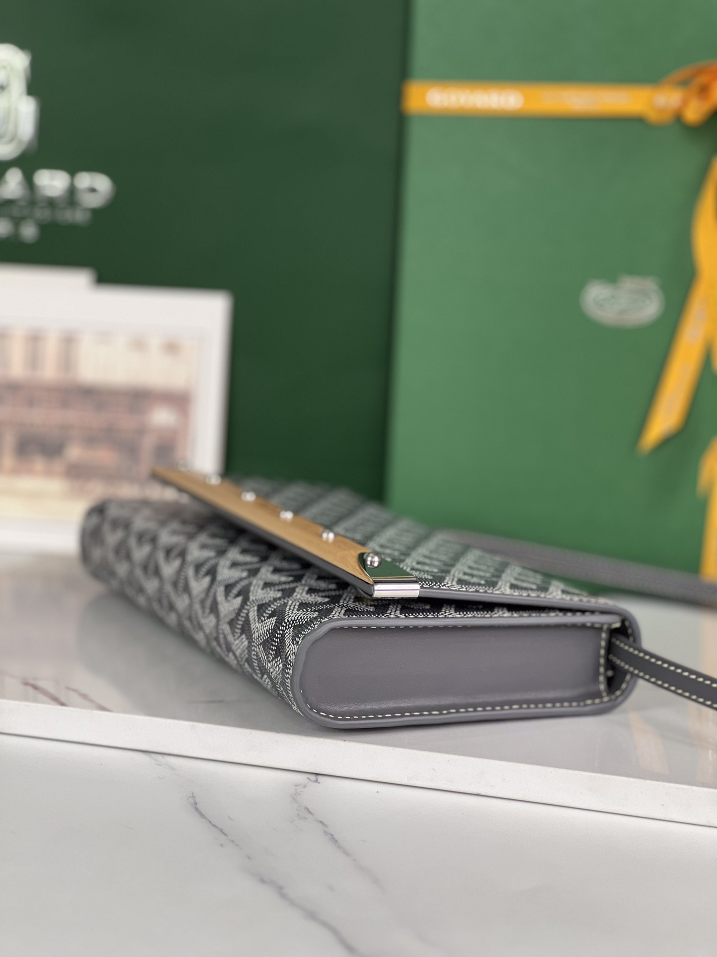 [TOP] Goyard Monte-Carlo Handbag 25×14.5×4cm - Gray & SHW - 711 Luxury