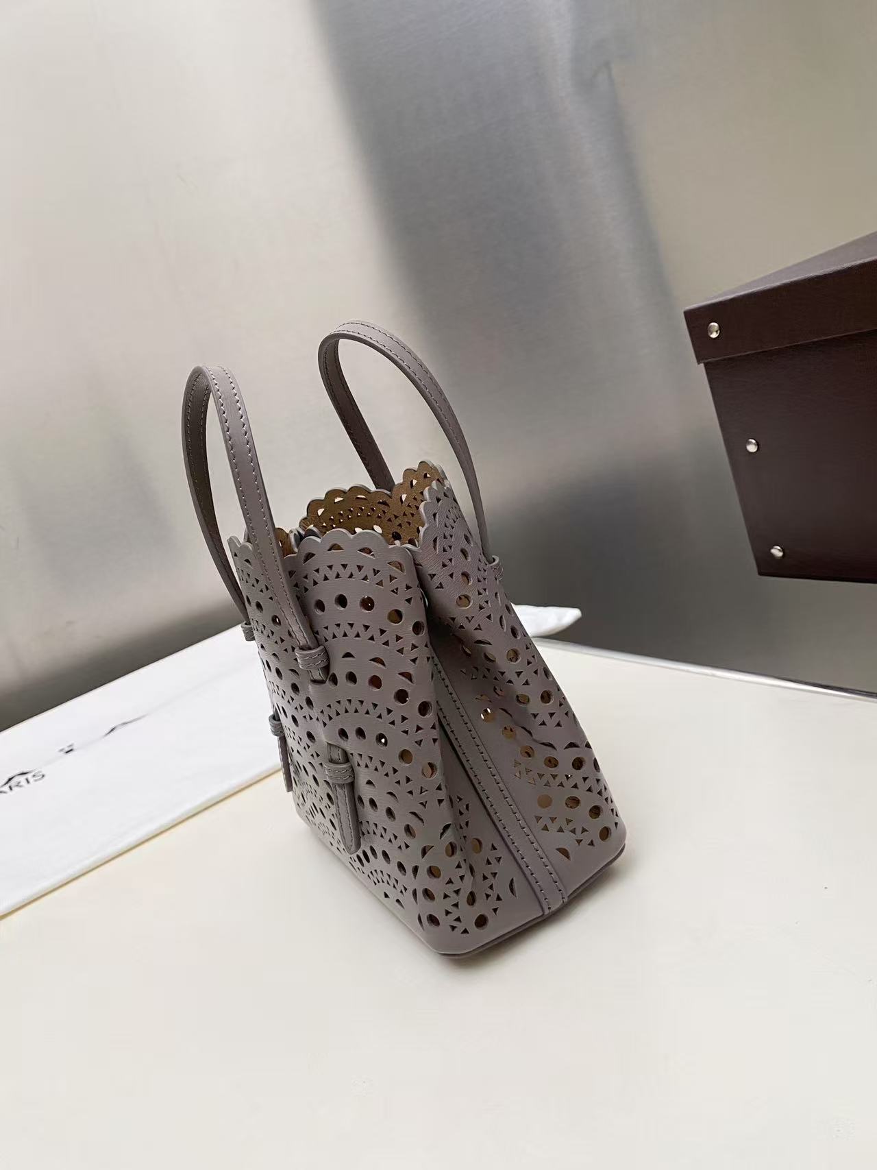 [TOP] ALAIA LE MINA 16 Bag 16*14*8 cm - Grey - 711 Luxury