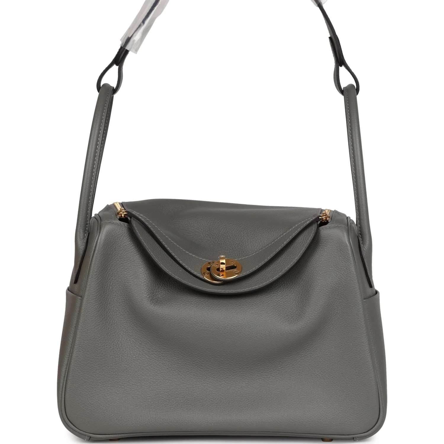 Hermes Lindy  Gris Meyer Evercolor Gold Hardware