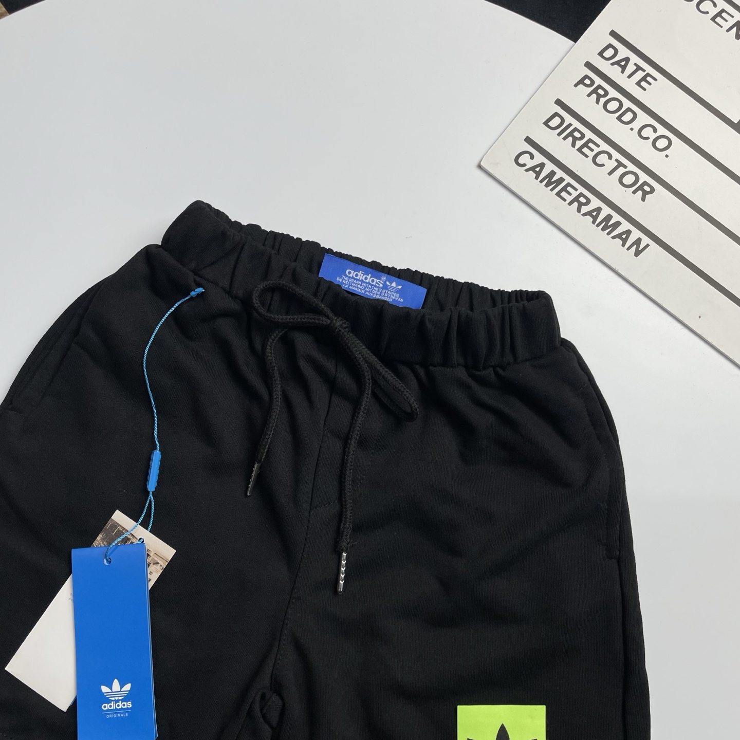 Adidas Kids French Terry Sweat Shorts For Boys Girls Neon Trefoil Logo Full Original Tags Sizes 90-150