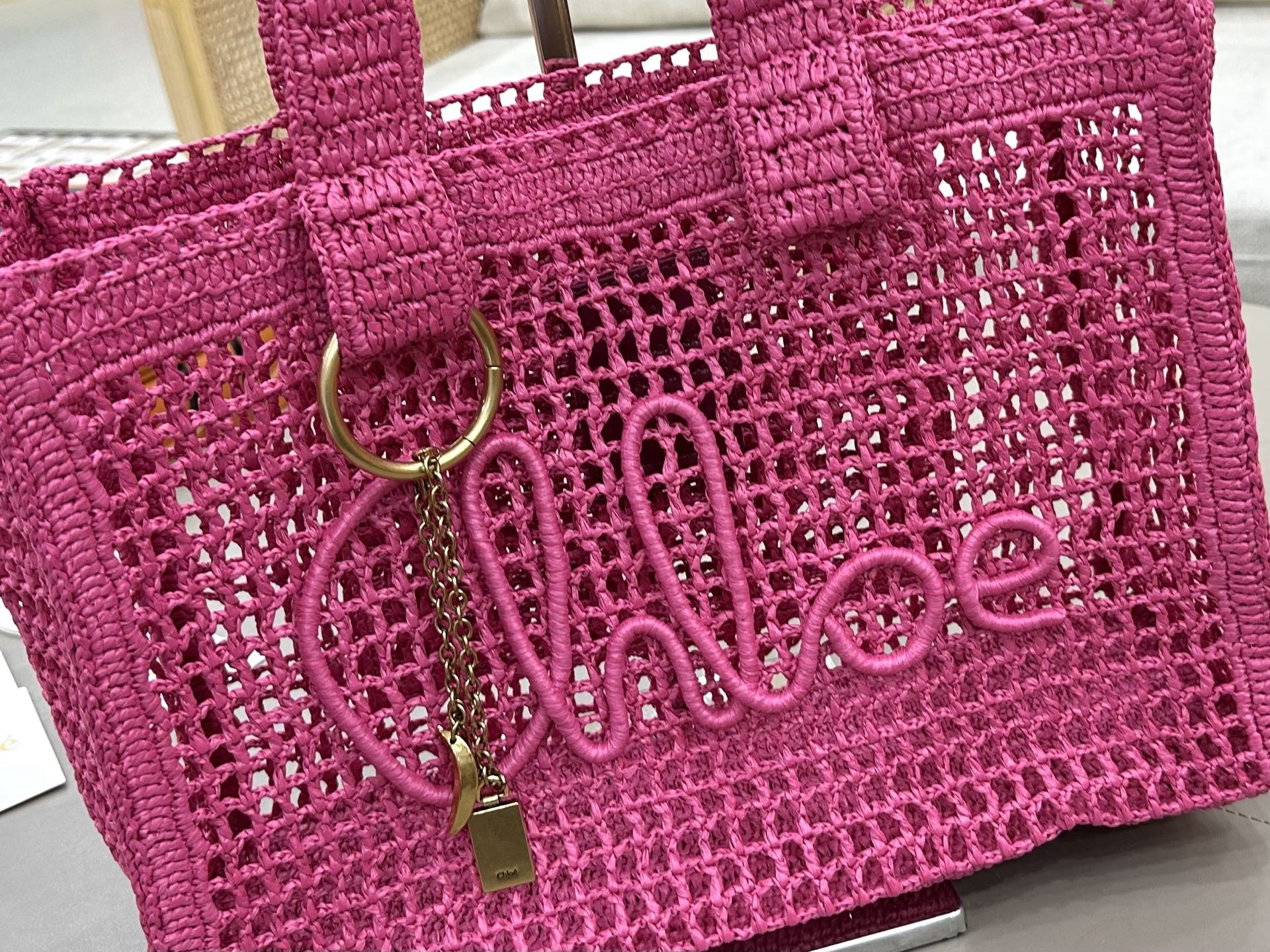 [TOP] Chloe Summer Banana Bag 37*26*13.5cm - Pink - 711 Luxury