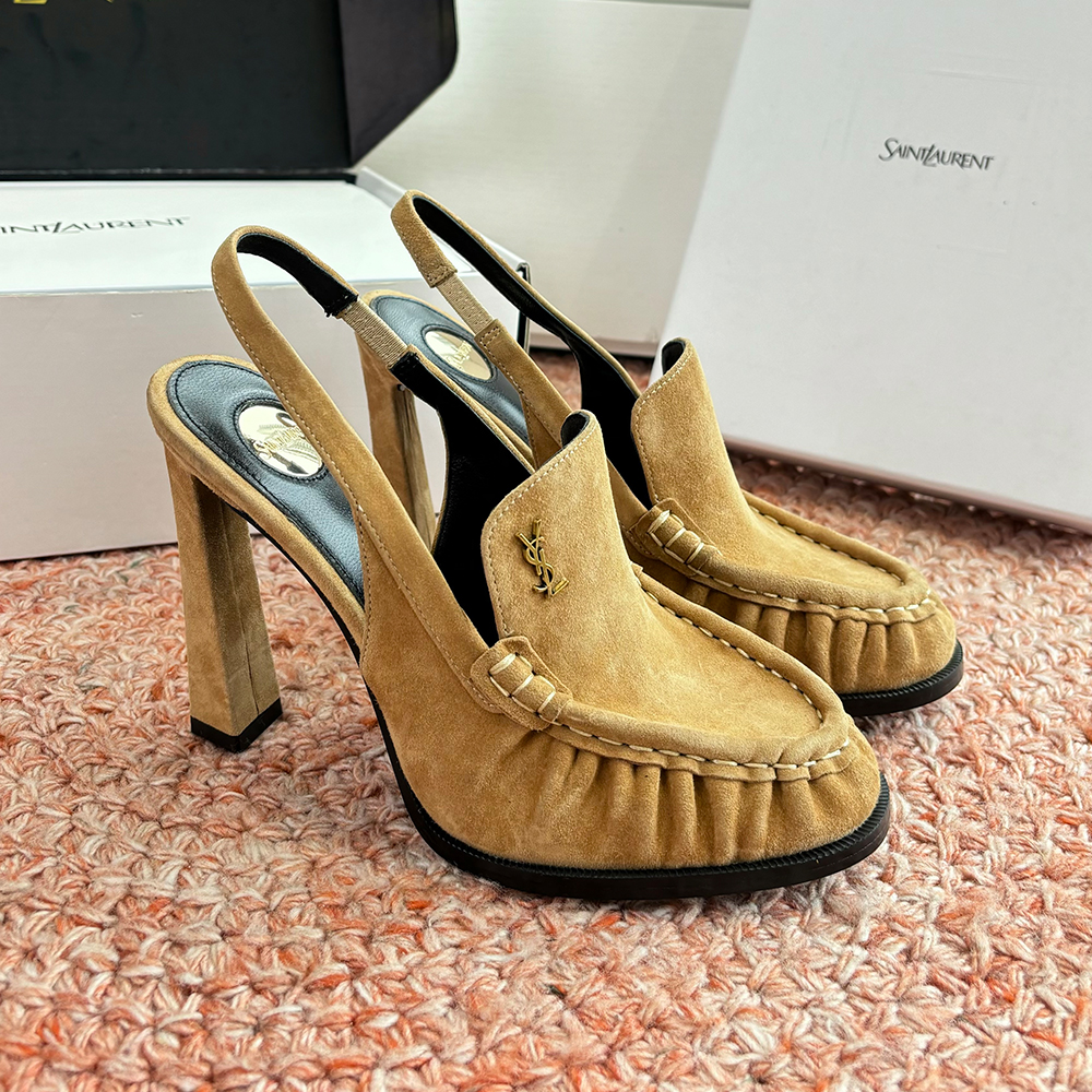 Designer Shoes Saint Lauren High Heel Loafers Slippers View 2 | Nigo Office