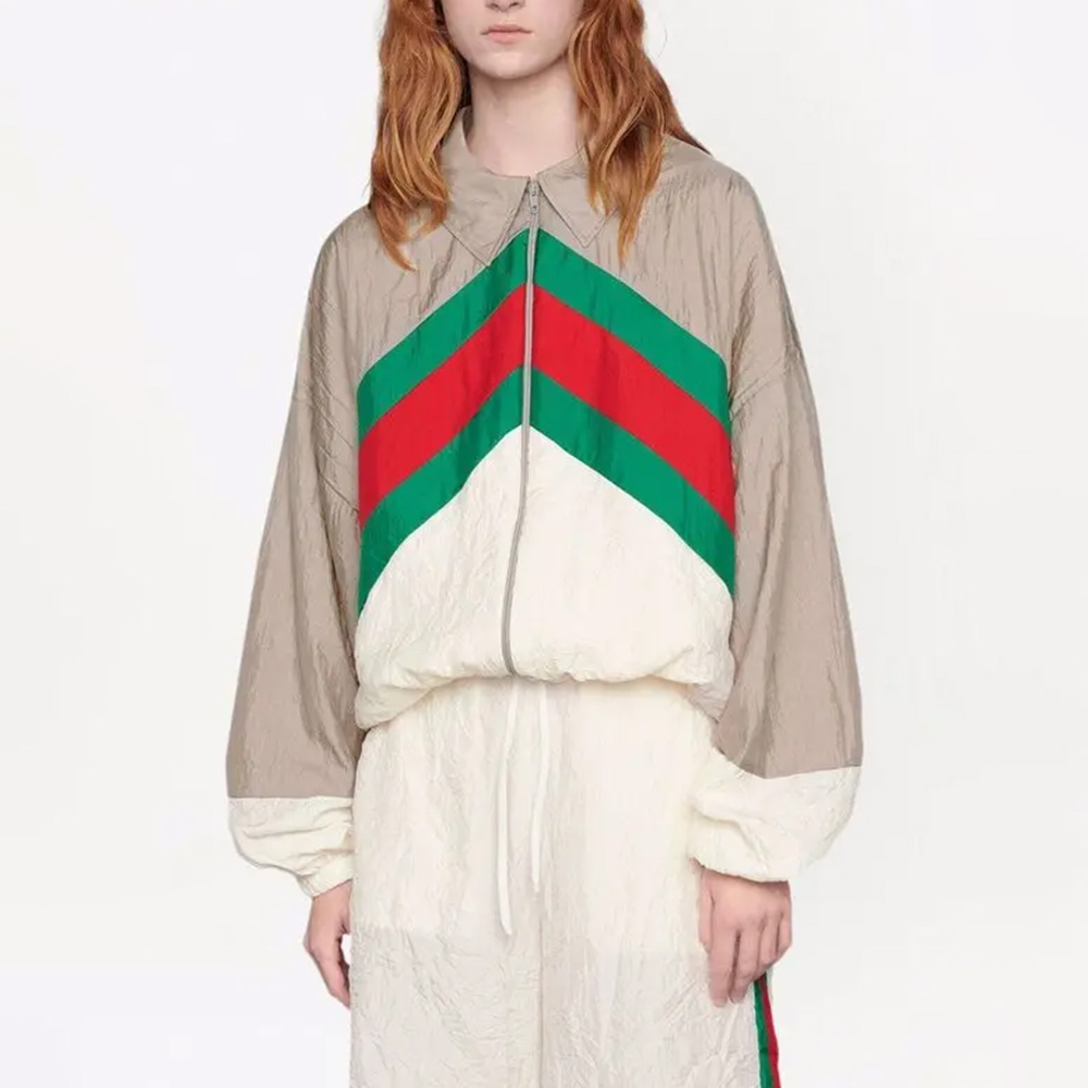 Gucci Logo-Print Nylon Jacket #386343