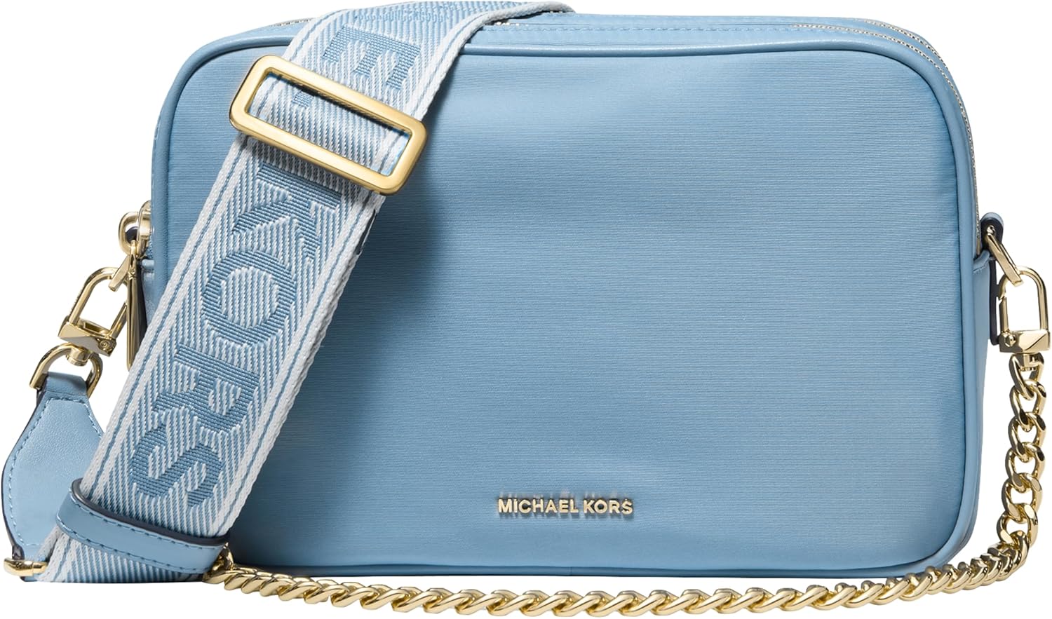 Michael Kors Womens Bryant Medium Double Zip Chain Camera Crossbody Bag