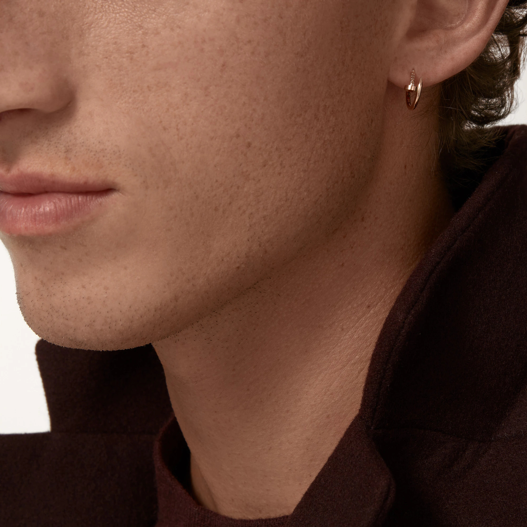 Carty Nails Solo Trace Earrings ,Rose Gold, Mini Model