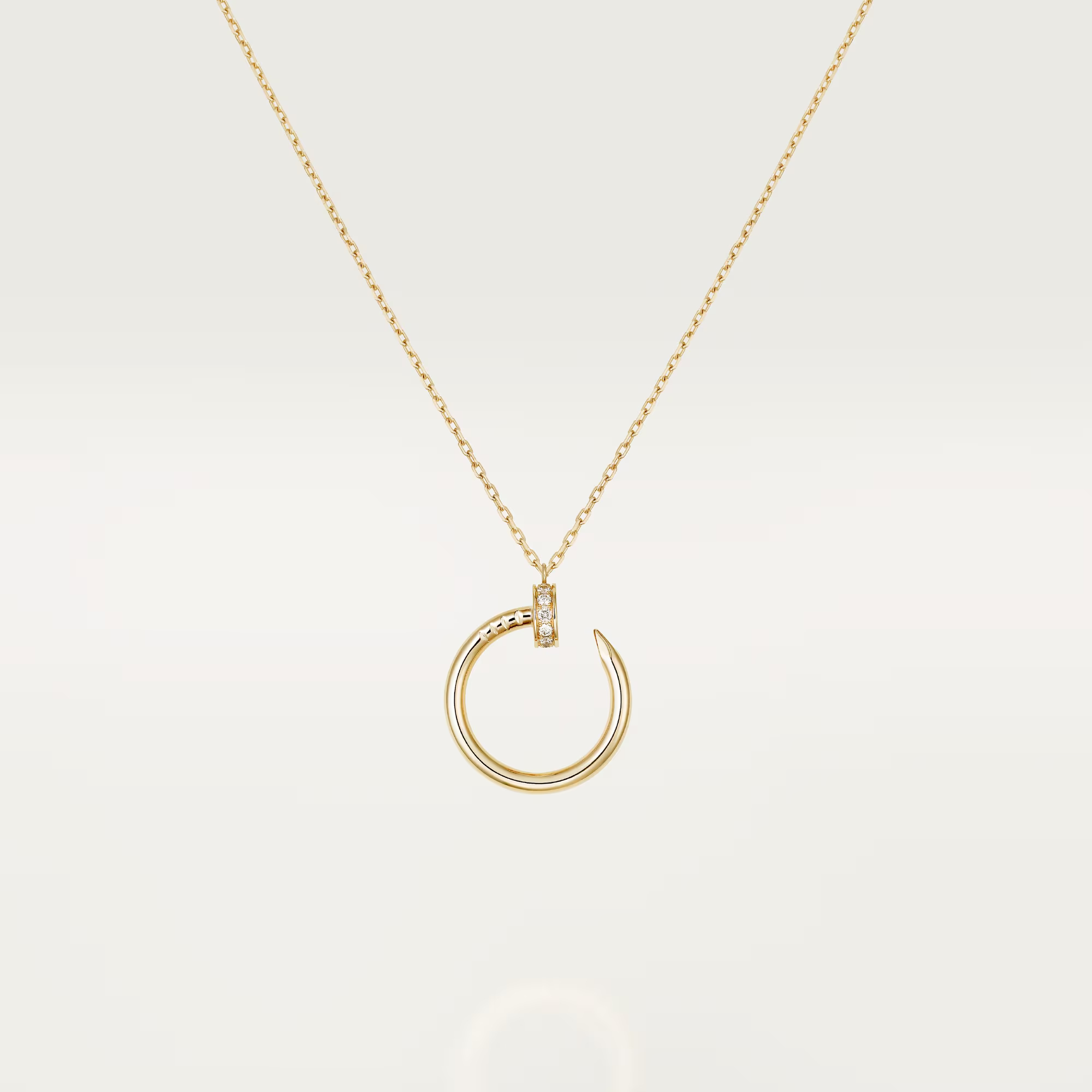 Carty Nails Solo Trace Necklace, Yellow Gold, 36 Moissanite
