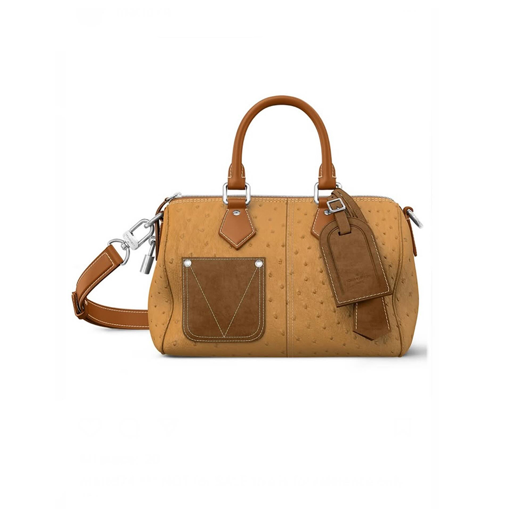 Louis Vuitton Bag Louis Vuitton Lv Show Men's Speedy 25 Exotic Ostrich N89119 | Nigo Office