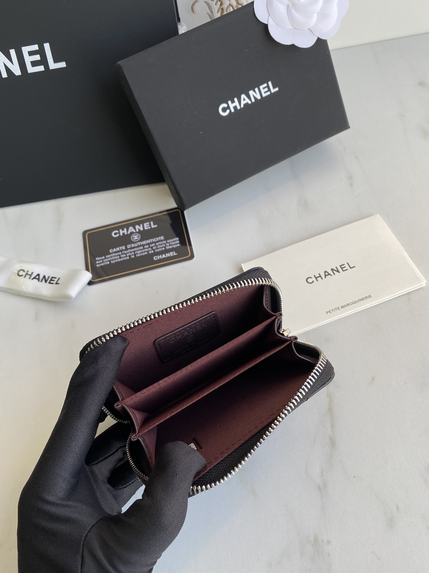 [TOP] CHANEL Zipper Flap Wallet - GHW&SHW - Black - 711 Luxury