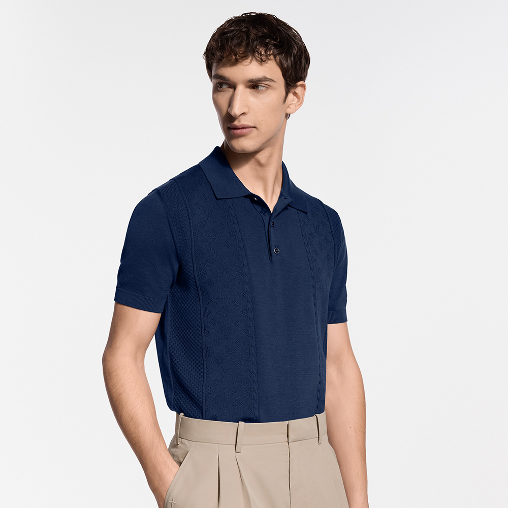 LOUIS VUITTON Men's Knitted Polo #379657