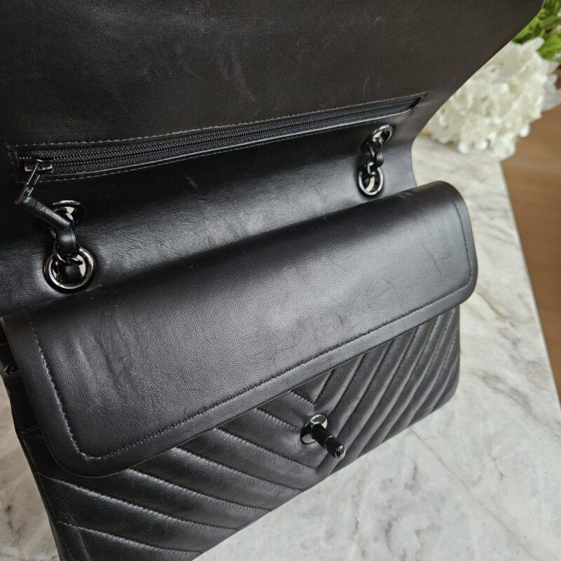 [TOP] CHANEL Classic Flap Bag 25cm –Black