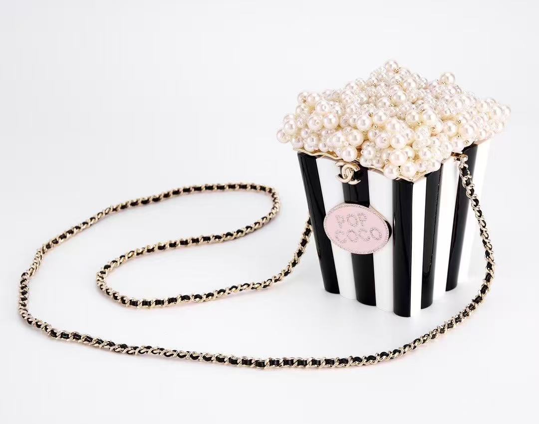 [TOP] CHANEL Popcorn Minaudiere 11-16-7cm - 711 Luxury