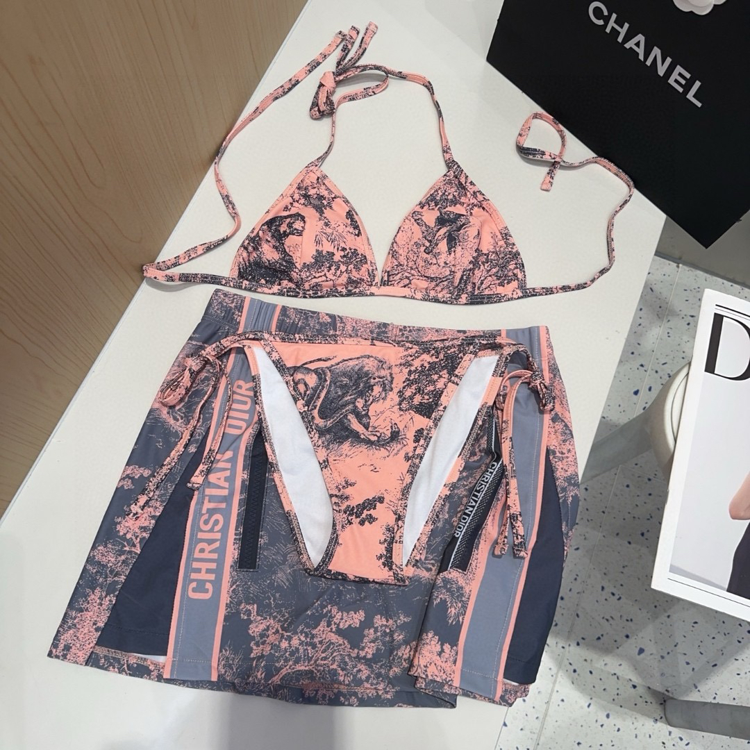 [TOP] Christian Dior Bikini Swimsuit Set - Pink - 711 Luxury