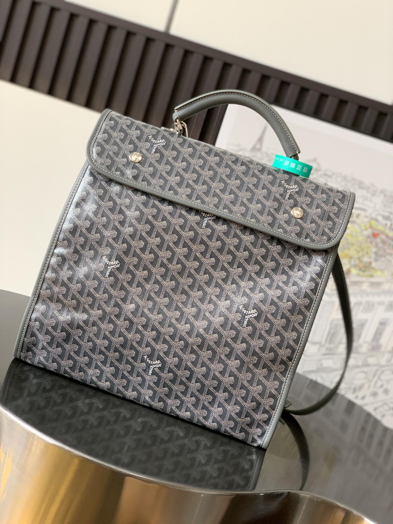 [TOP] Goyard Saint Léger Backpack 37x15x34cm - Gray - 711 Luxury