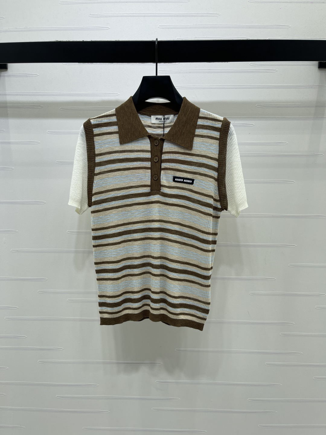 [TOP] Miu Miu Knit Top - Brown - 711 Luxury