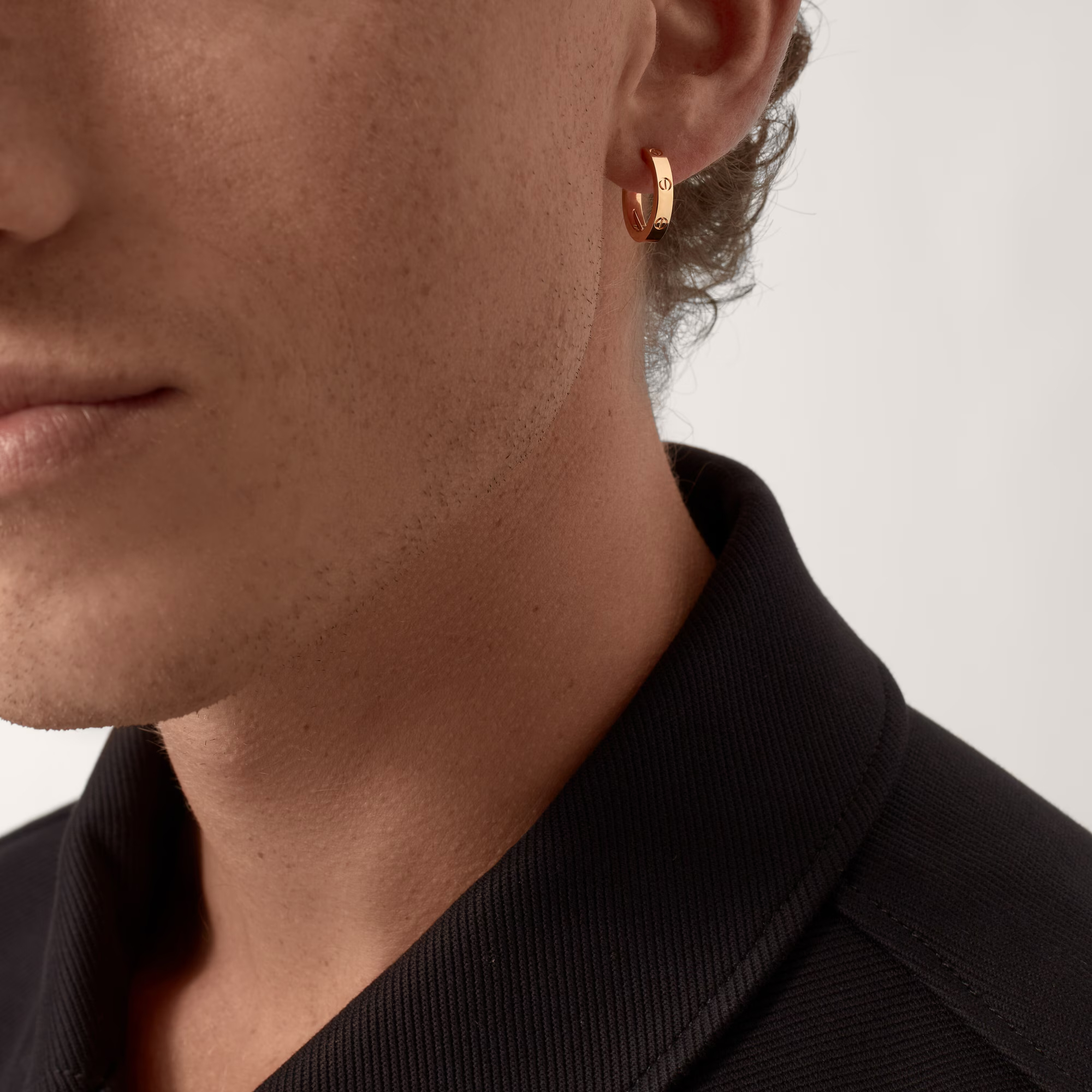 Carty Love Luna Loop Earrings, Rose Gold, Multiwear