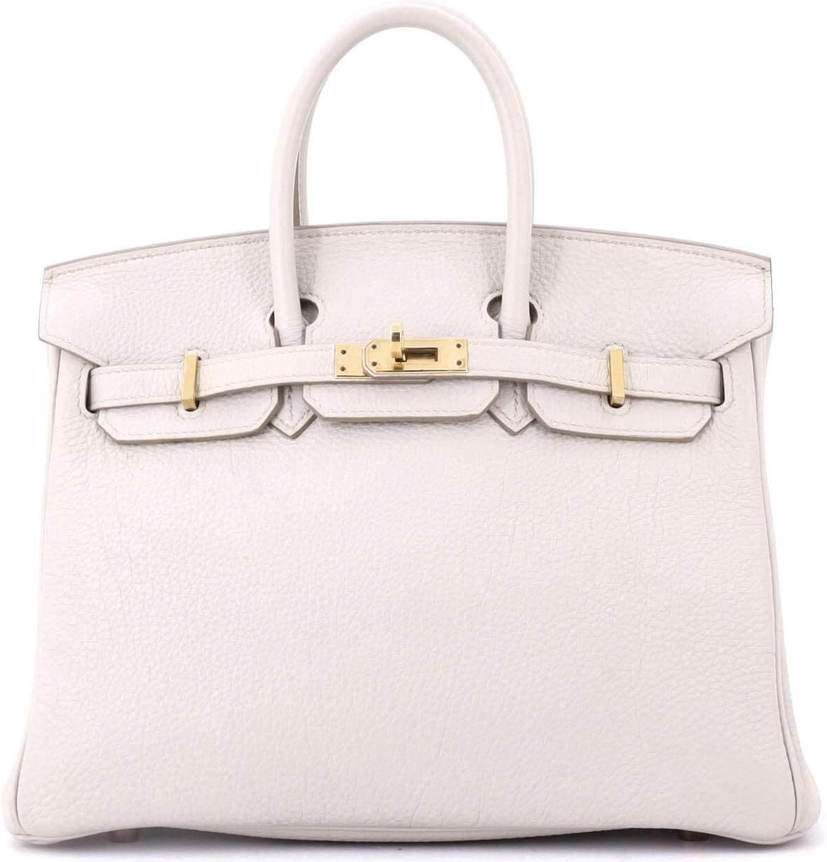 Hermès, Pre-Loved Birkin Handbag Light Togo with Rose Gold Hardware 25, Craie