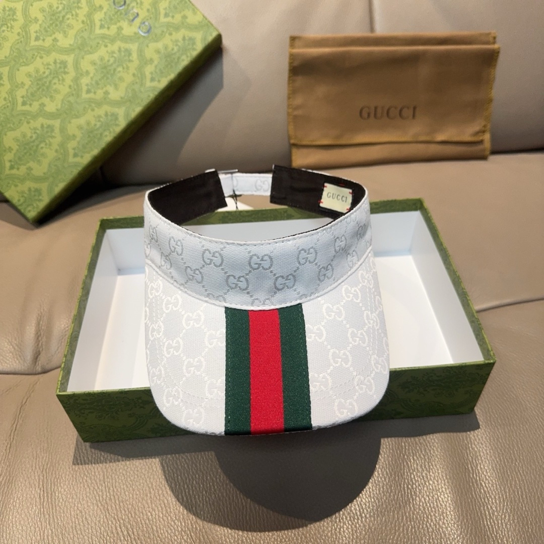 [TOP] GUCCI Sun Hat - White - 711 Luxury