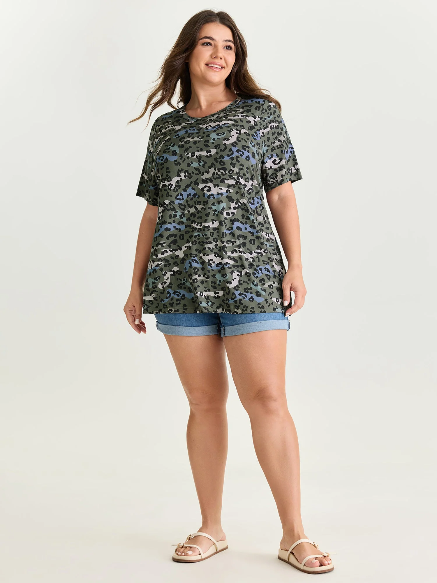 Camouflage Leopard Print T-Shirt