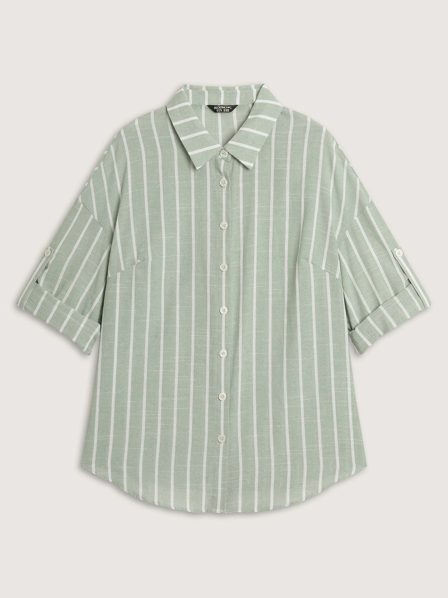 Adjustable Tab Sleeve Button-Down Shirt