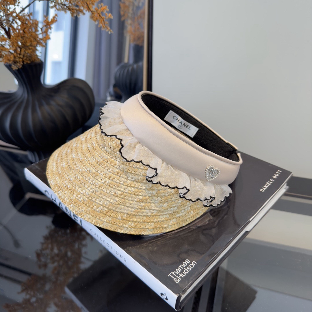 \[TOP] CHANEL  Open-top Sun Hat - Beige - 711 Luxury