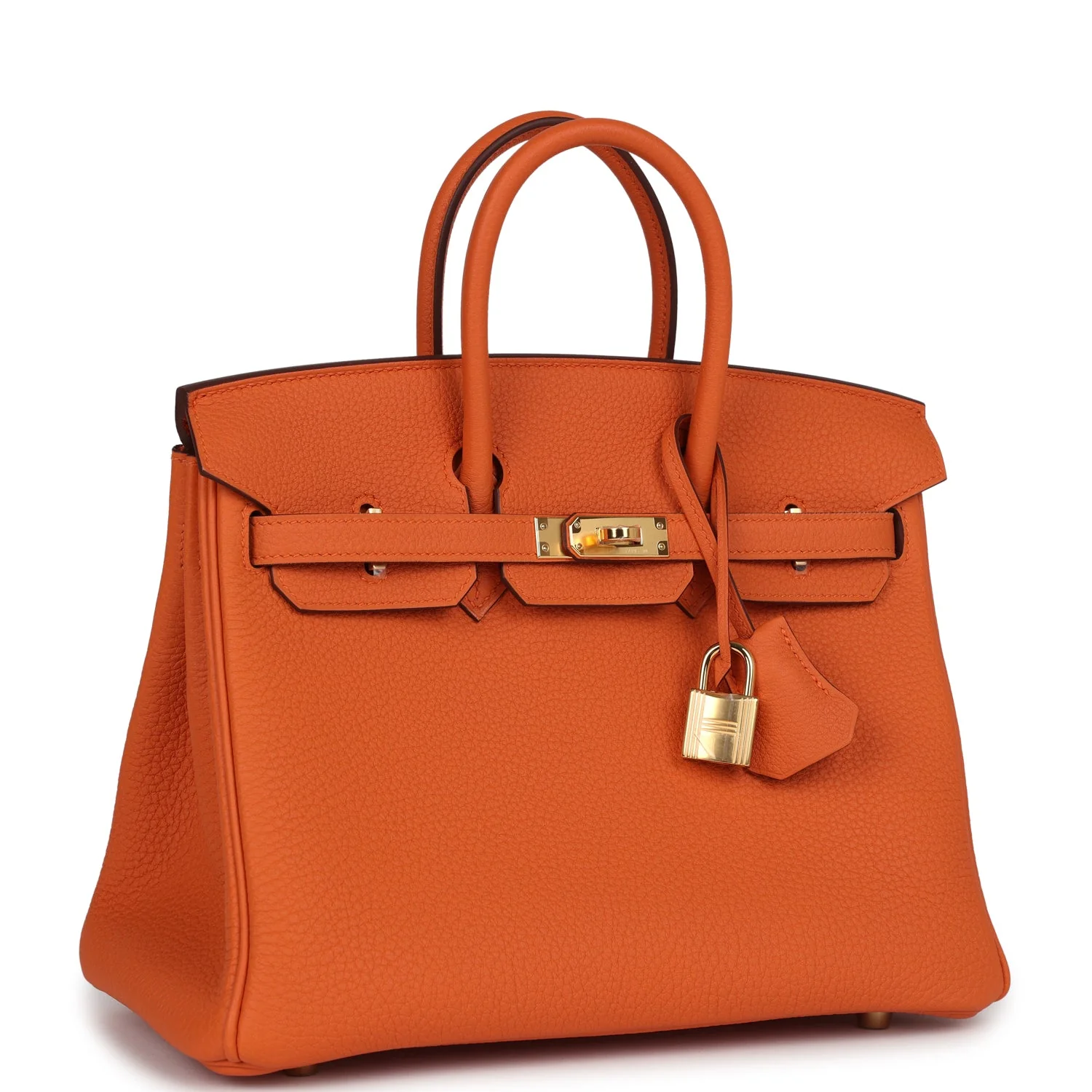 Hermes BirkinOrange Togo Gold Hardware