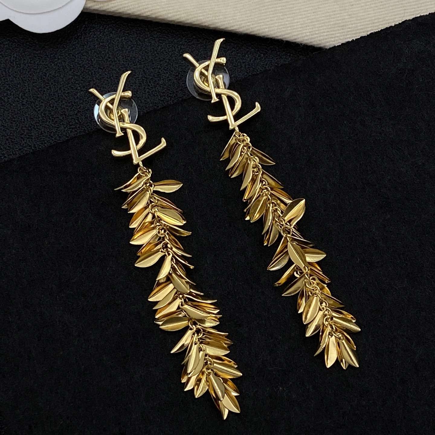 [TOP] Yves Saint Laurent YSL Earrings - Gold - 711 Luxury