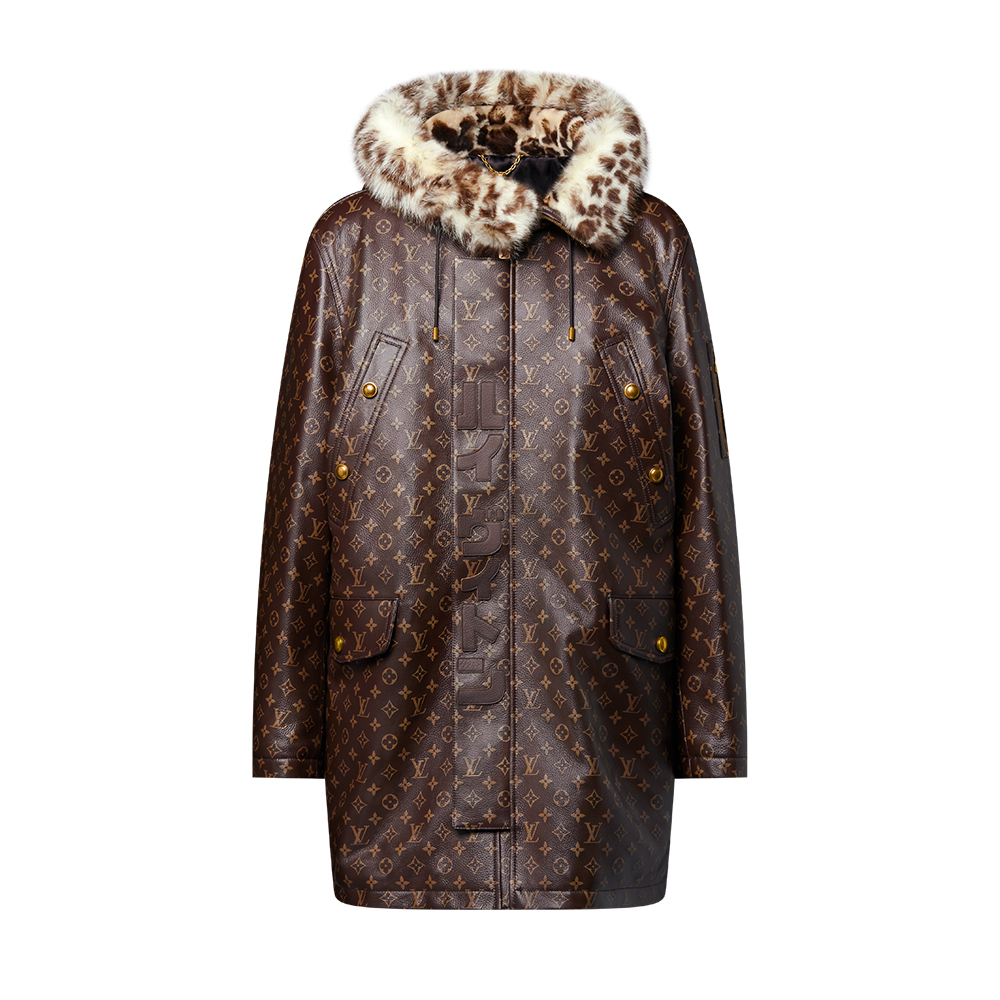 Louis Vuitton Clothing LOUIS VUITTON Monogram Leather Parka High-End #394500 | Nigo Office
