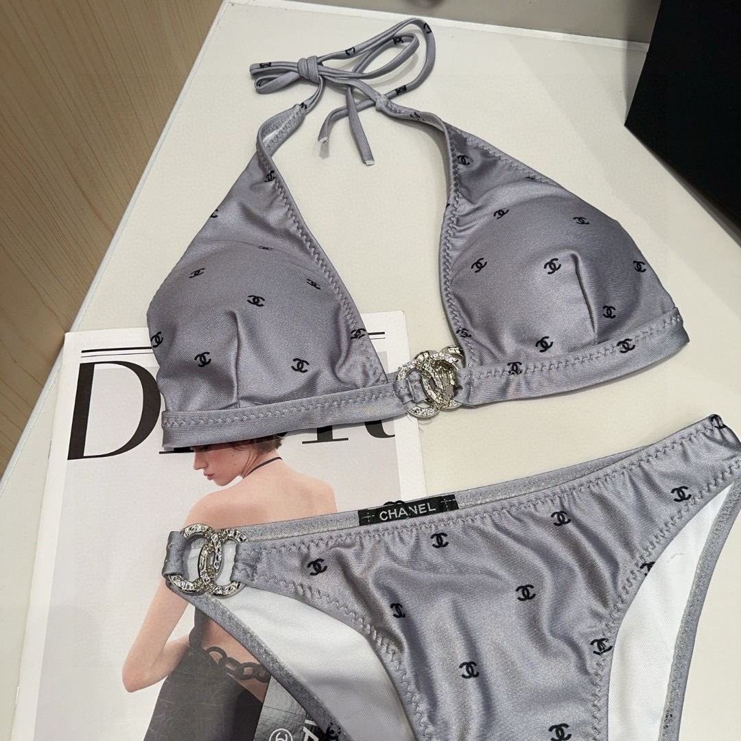 [TOP] CHANEL Bikini Swimsuit - Gray - 711 Luxury