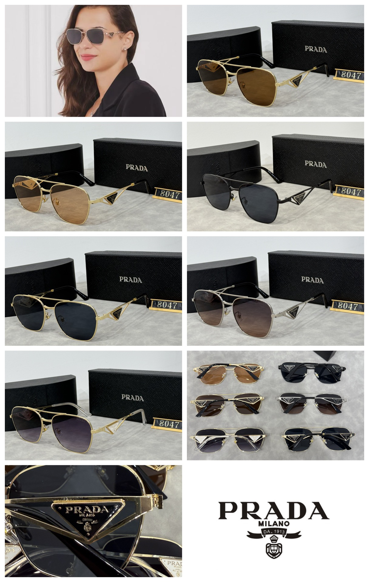 [TOP] PRADA Sunglasses - 6 Colors - 711 Luxury