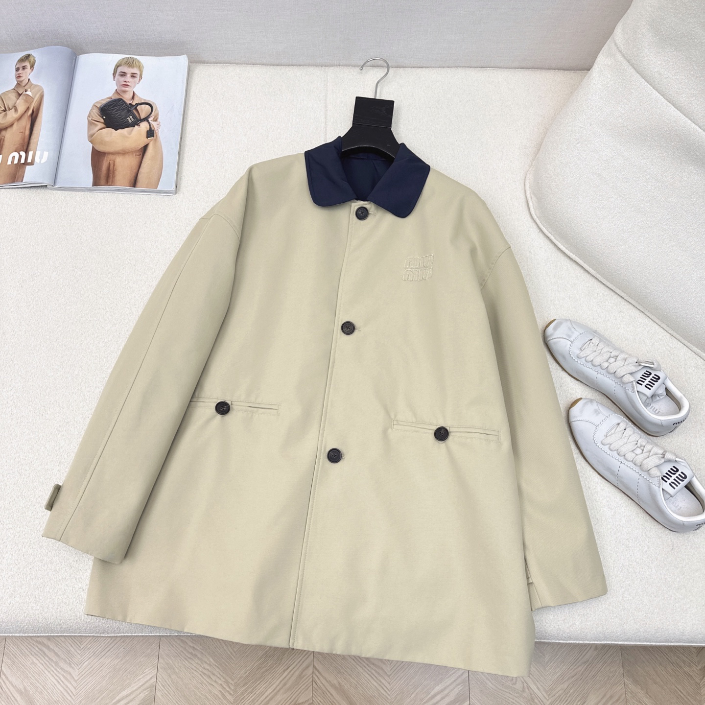 [TOP] Miu Miu Trench Coat - Khaki