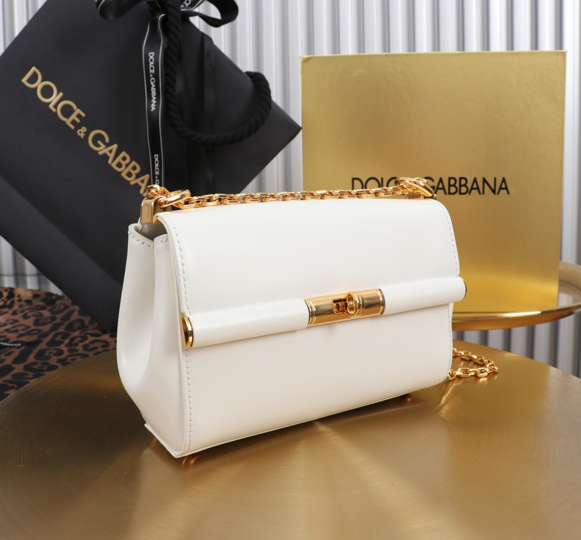 [TOP] Dolce & Gabbana D&G Shoulder Bag 18x10.6x7cm - White - 711 Luxury