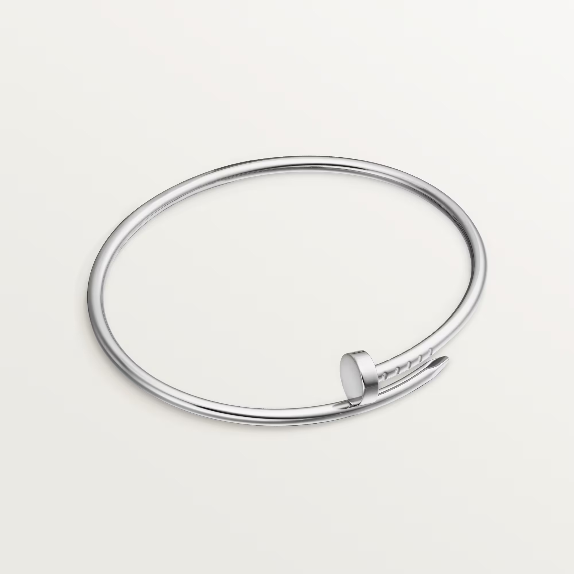 Carty Nails Solo Trace Bracelet, White gold ,Small Model
